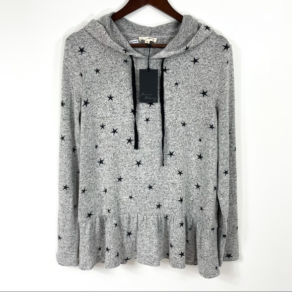 Jane and Delancey Hooded Ruffle Sweater - Picture 1 of 3